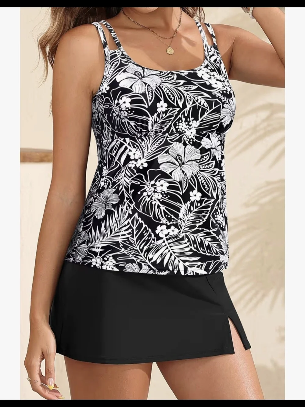 Tempt Me Tankini with Skirt #1409